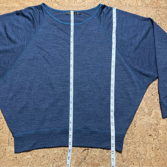 Prana Amanda Wool Blend Dolman Sleeve Top In Blue Sz S - Picture 11 of 15